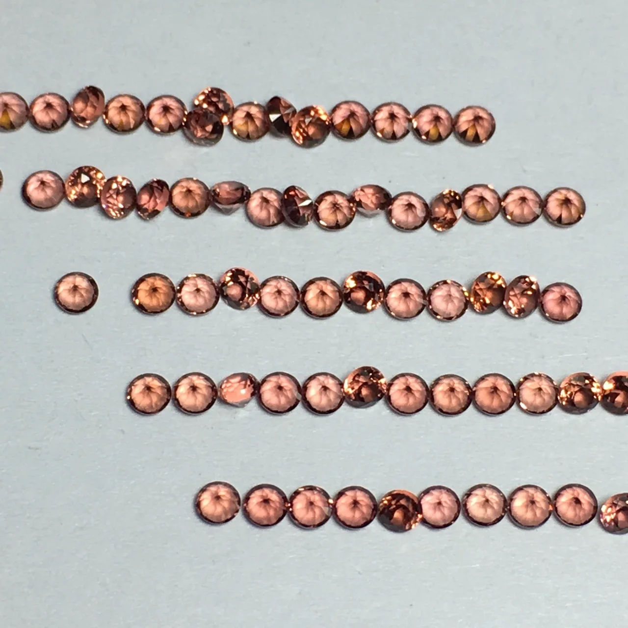 Factory Wholesale 100% Real Natural Round Coffee Garnet Gemstone Loose Gems Diy Material for Jewelry
