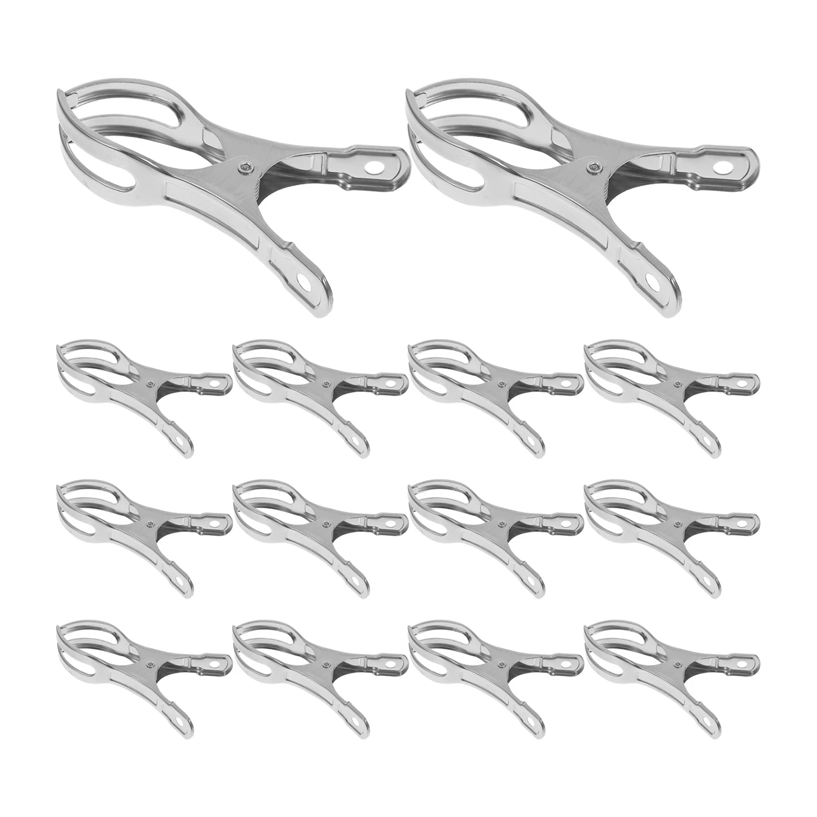 

30Pcs Stainless Steel Pool Cover Clamps Winter Swimming Pool Clips Windproof Ground Cover Clips Multi-Use Clothes Quilt Towel