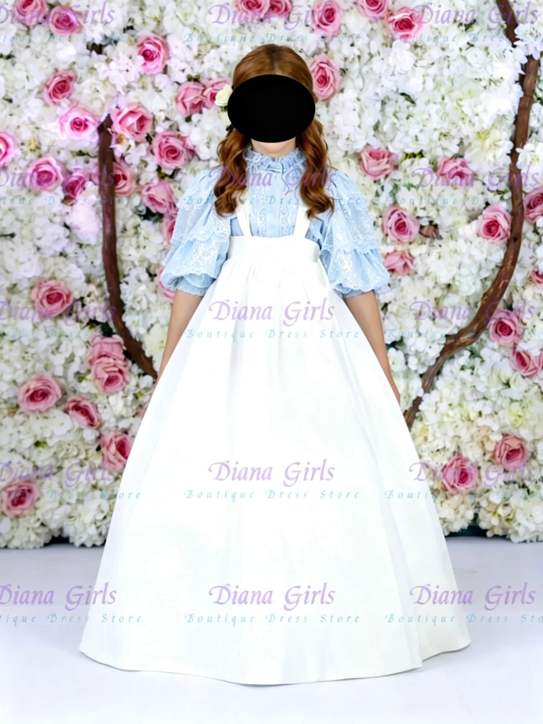 Lovely Two-piece Set Flower Girl Dress Quality Lavender Organza With White Satin For Princess Wedding Birthday Evening Gowns image 5