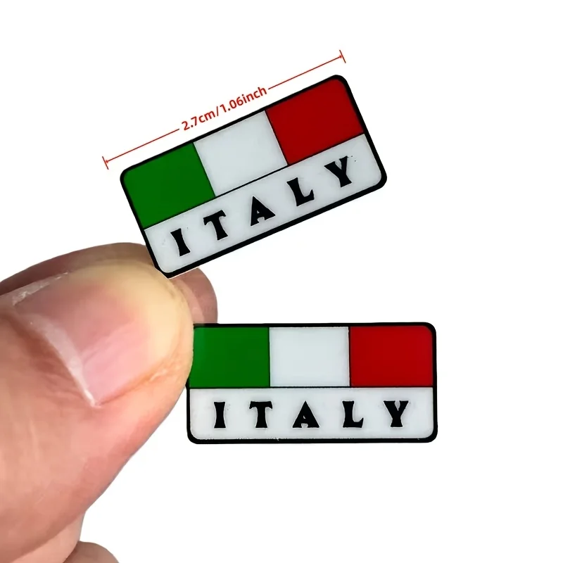2pcs Car Stickers Italy Flag Style Automotive Badge Emblem Decals Accessories for All Car Motorcycle Helmet Vehicles