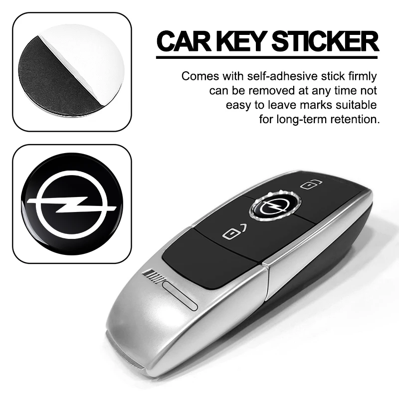 جديد 14 مللي متر صندوق المفاتيح سيارة شارة زر شارة شعار مستقيم للطي سلسلة المفاتيح عن بعد استبدال ملصق مناسبة لأوبل أسترا j #4