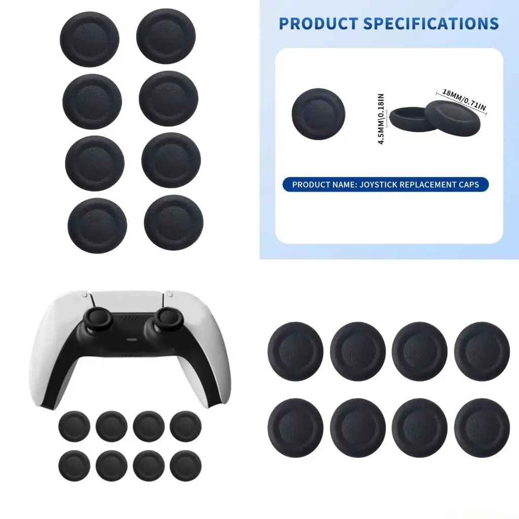 

E56B 8pcs Game Controller Joystick Caps Replacement Thumb Caps