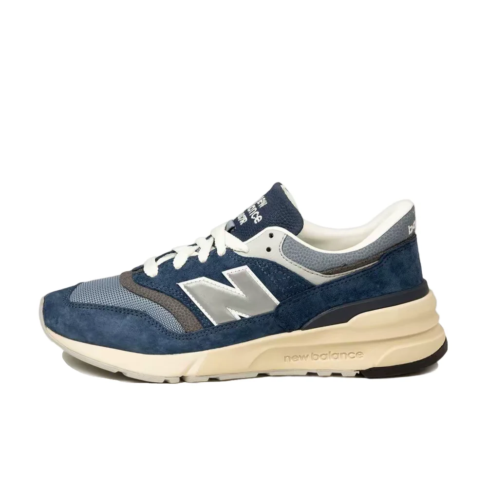 New Balance NB997R Unisex Low-Top Urban Commuter Runners – Blue/Silver, Leather Upper, Comfortable Cushioning & Durable U997RHB
