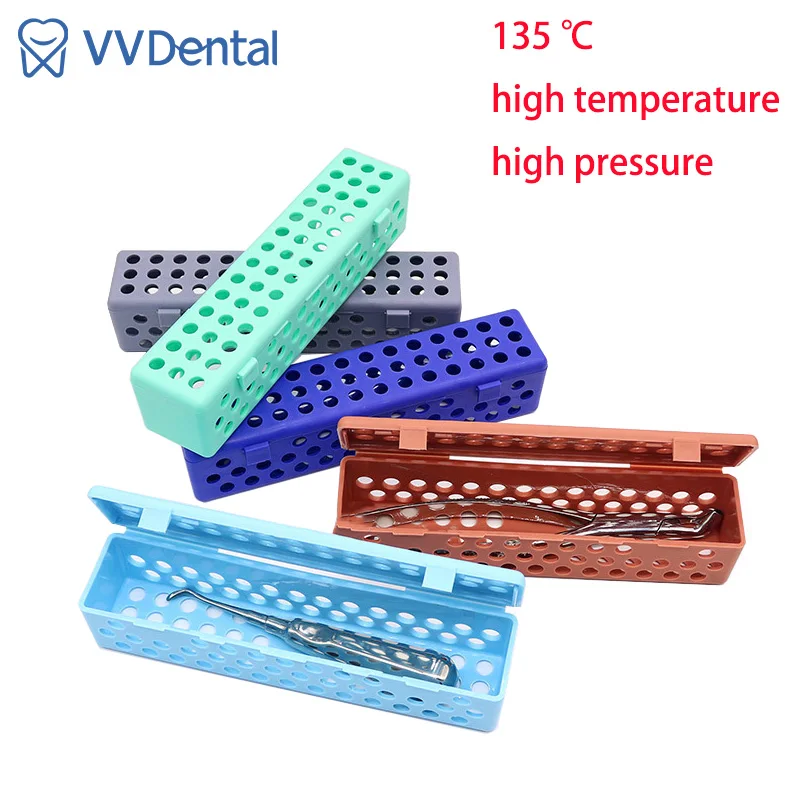 

Dental Instrument Disinfection Box Dentistry Pliers Holder Placing Case Autoclave Plastic Sterilization Cassettes Box