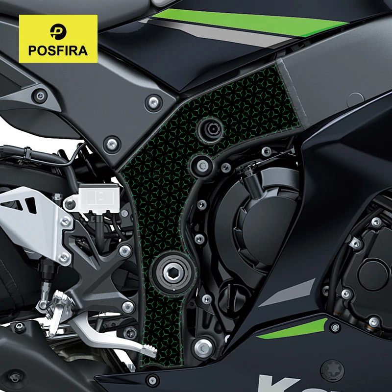 Наклейки на раму мотоцикла POSFIRA, 3D-декали из смолы для Kawasaki Ninja ZX10R ZX 10R 2018-2026 2025 2024 2023 2022 2021, аксессуары