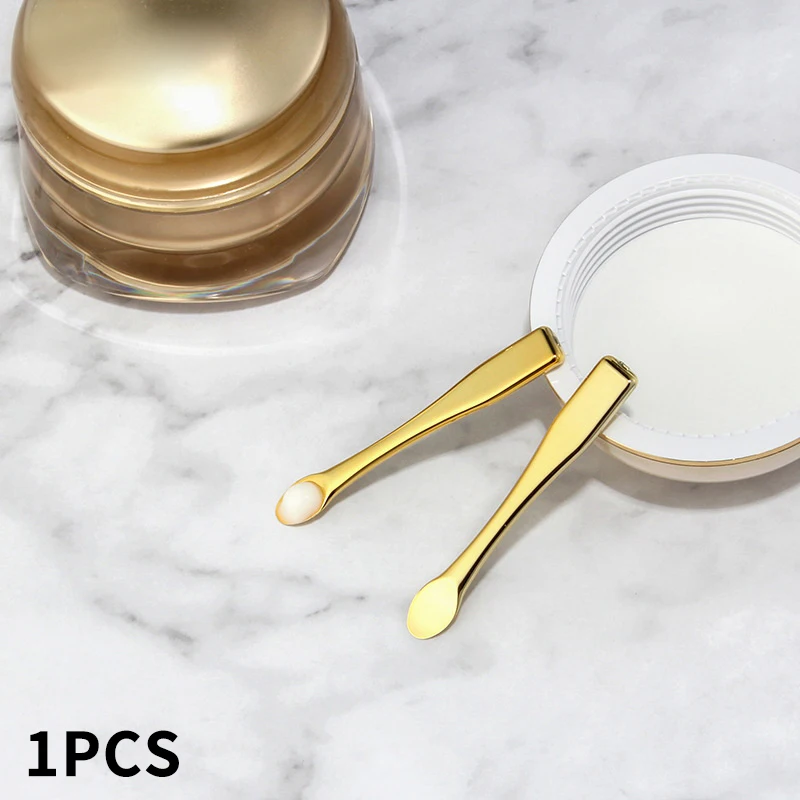 Spatula Spoon Cream Makeup Gold Face Facial Eye Applicator Scoop Mini Scoops Scooper Spoons Beauty Mixing Spatulas