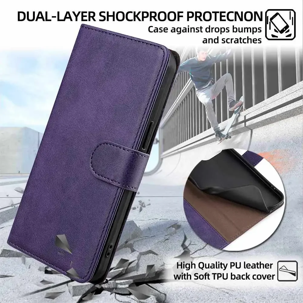 For Honor 200 5G Flip PU Leather Wallet Case RFID Blocking Multi-Card Holder Phone Cover for Honor 200 Lite 5G Phone Bag Funda