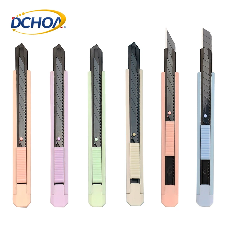 DCHOA Professional 9mm Black Blade Box Cutter Aluminium Utility Knife for Wallpaper Craft Art Film Cutting