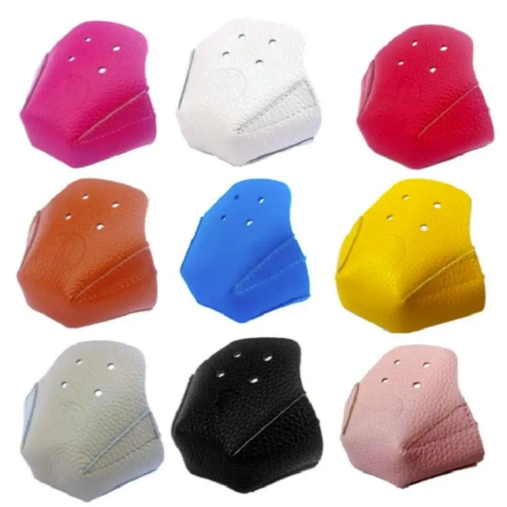 

Leather Guard Skating Shoes Cover Anti-friction Adjustable Skate Toe Caps 4 Holes Feet Toe Cap Skating Cover Protectors