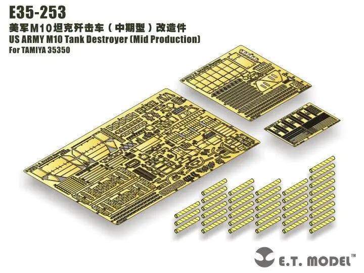 ET Model 1/35 E35-253 US ARMY M10 Tank Destroyer (Mid Production)Detail Up par