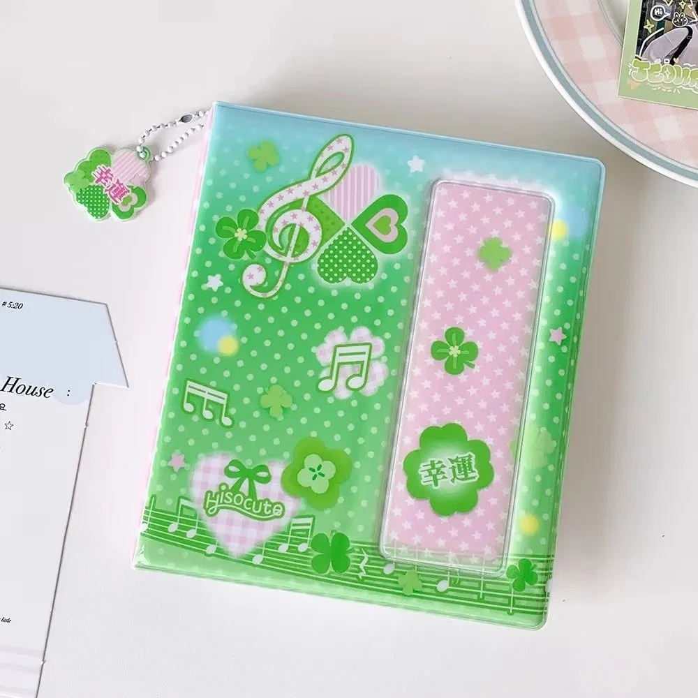 Kpop Fashion Photo Storage Card Album Pendant Lanyard 4-Grid Photo Card Holder Idol Photo Collection Card Slot Card Storage Book