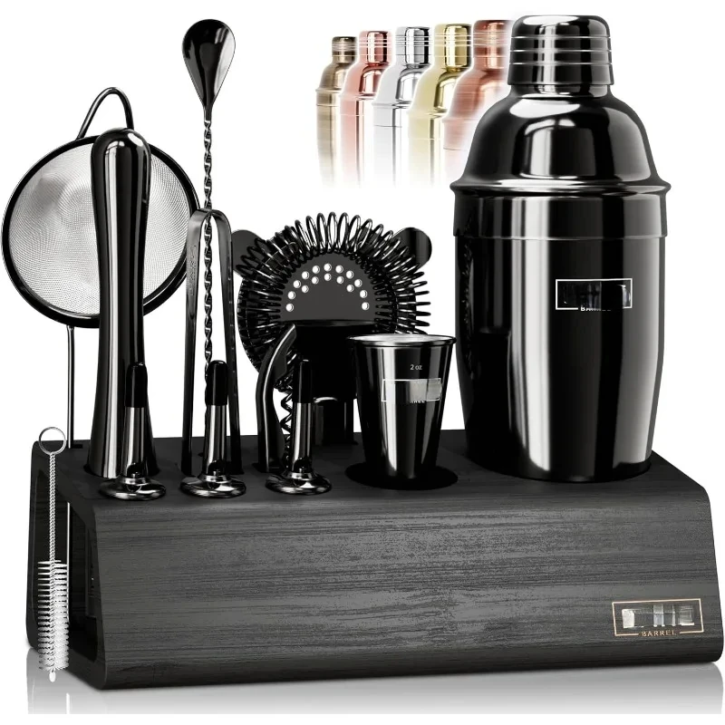 Mixology Bartender Kit Bar Set | 14-Piece Cocktail Shaker Set | Martini Barware Mixing Tools for Home Bartending