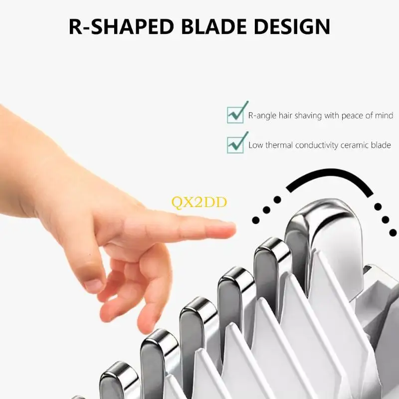 QX2D USB Rechargeable Kids Electric Hair Trimmer Baby Hair Trimmer Haircut Machine