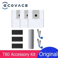 Original ECOVACS T80 Robot Vacuum Cleaner Accessory Spare Parts Kit Main / Side Brush, Filter, Mop Roller, Dust Bag Optional