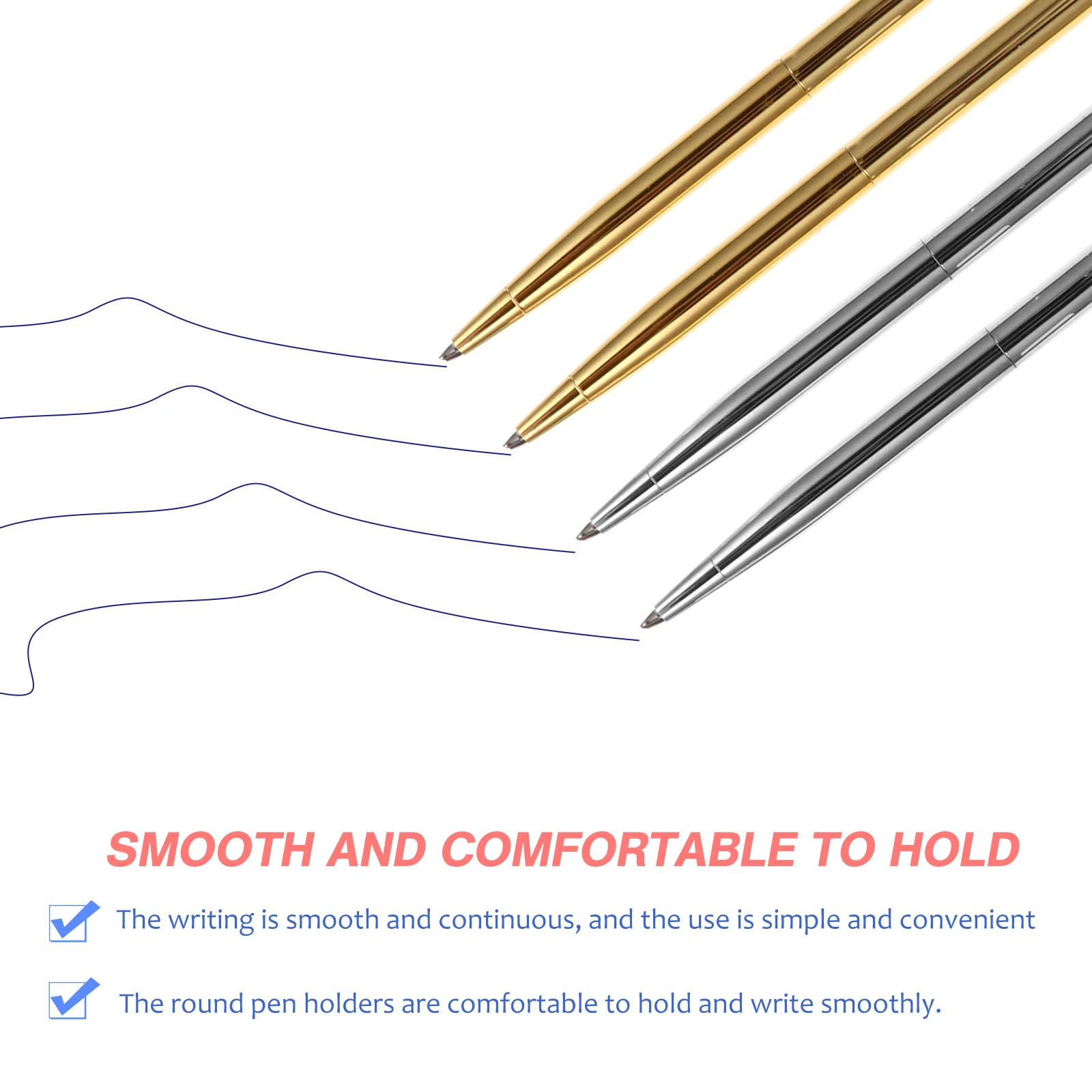 

4Pcs Creative Elk Design Ballpoint Pen Smooth Writing Metal Pens for Students Kids Party Favors Gift Stationery School Office