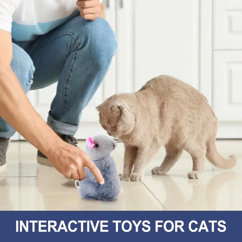 Toy Mice for Cats Plush Toy Mice with Catnips for Cats Cat Interactive Toy Flexible Cat Teaser Toy Cat Enrichment Toys for