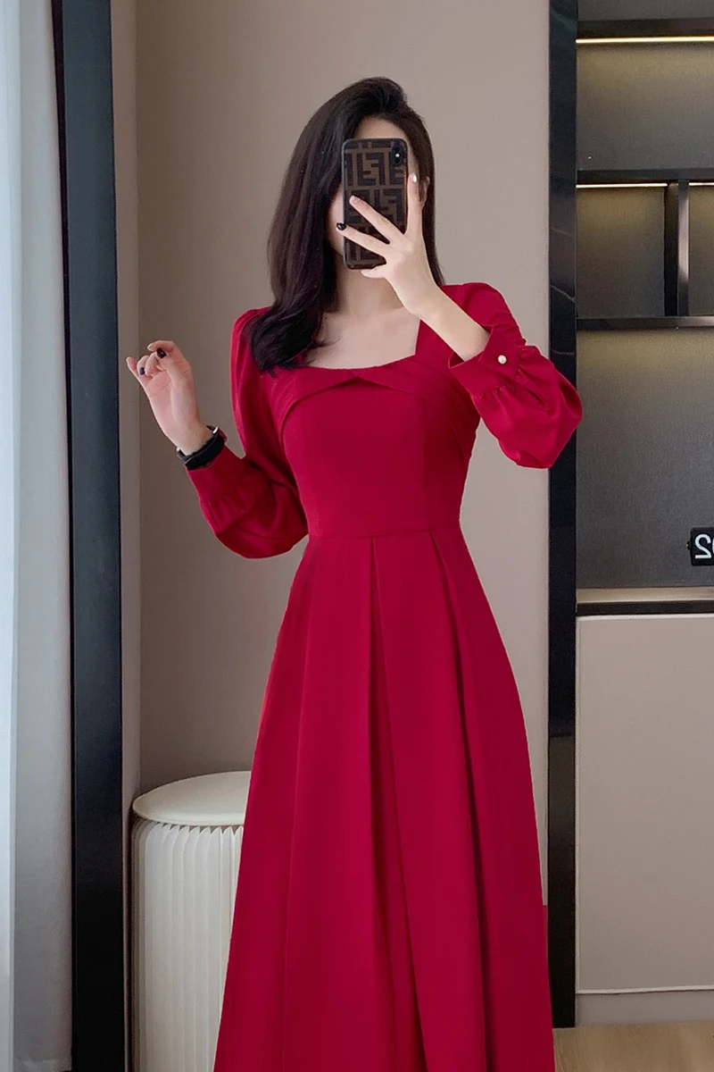 pink puff sleeve long dress Puff-Sleeve Blush Pink Long Sequin Formal Dress Iridescent Blush / 0