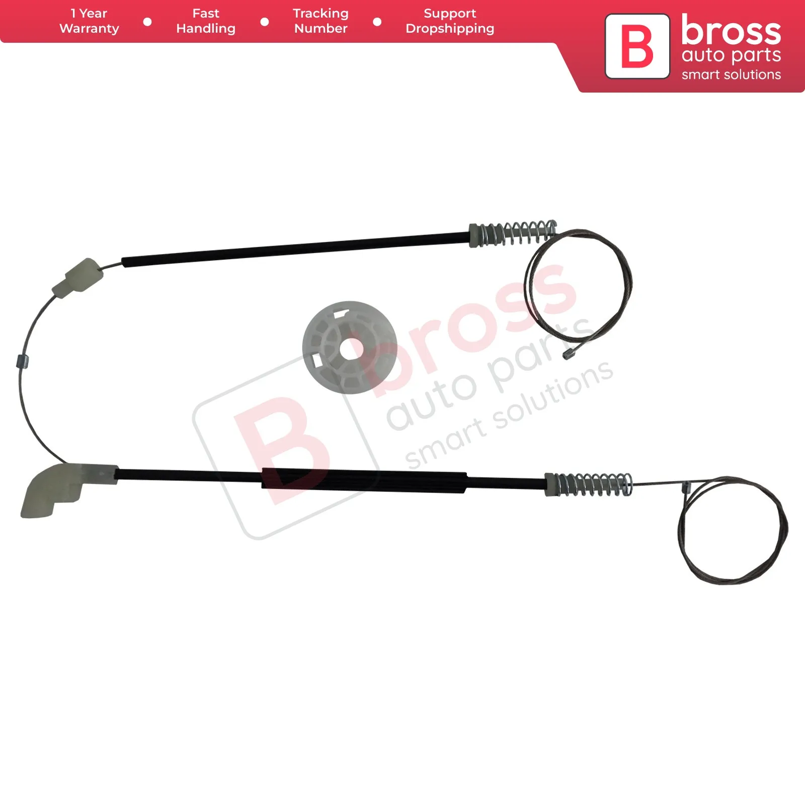 

Bross Auto Parts BWR5327 Window Regulator Repair Set Front Right 30623449 for Volvo S40 MK1 Made in Turkey