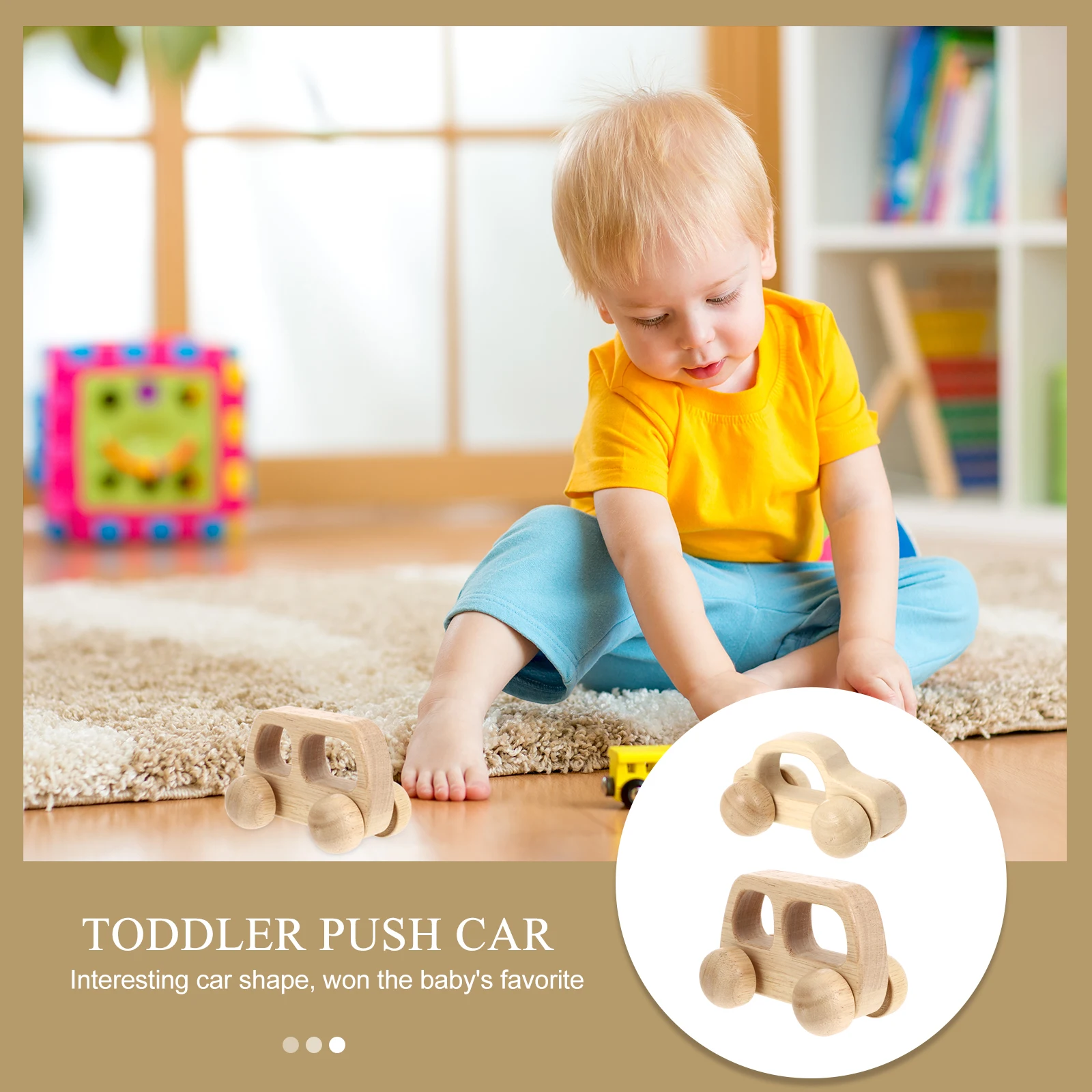 

2 Pcs Baby Toy Trolley Toddler Cars Grasp Infant Teething Toys Development Sensory Skills