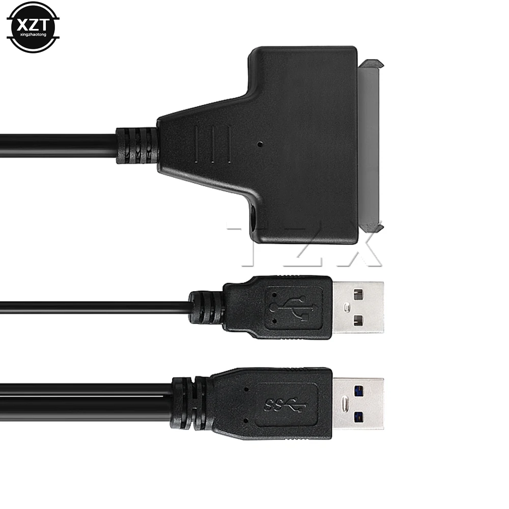SATA إلى USB 2.0 إلى 7 15 22pin محول الكابلات الطاقة الخارجية ل 2.5 ''Ssd الهارد دسك Hdd محول