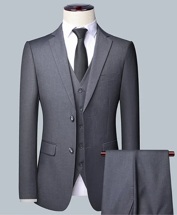 2026 Hochwertiger Herrenanzug in Unifarbe für Smart Casual Business, Hochzeit, Bankett, Bräutigam, Trauzeuge, Modetrend – Detail 17