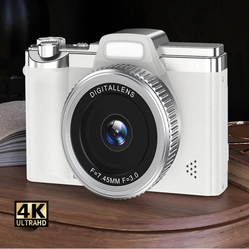 

НОВАЯ цифровая камера 5K HD Pixel Ccd Портативная цифровая камера с защитой от сотрясений видеокамера с видоискателем, вспышкой и циферблатом, 16-кратным зумом 2025