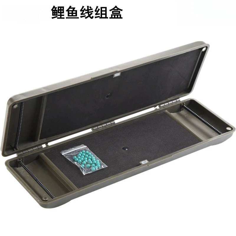 Carp Fishing Leader Rig Box with Scale, Magnetic Tackle Storage Case, European Style Angling Accessory Box