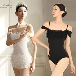 New Arrival White Lace Ballet Leotards For Women Rhythmic Gymnastics Adult Aerial Yoga Practice Clothing Yoga Yoga Body Clothes