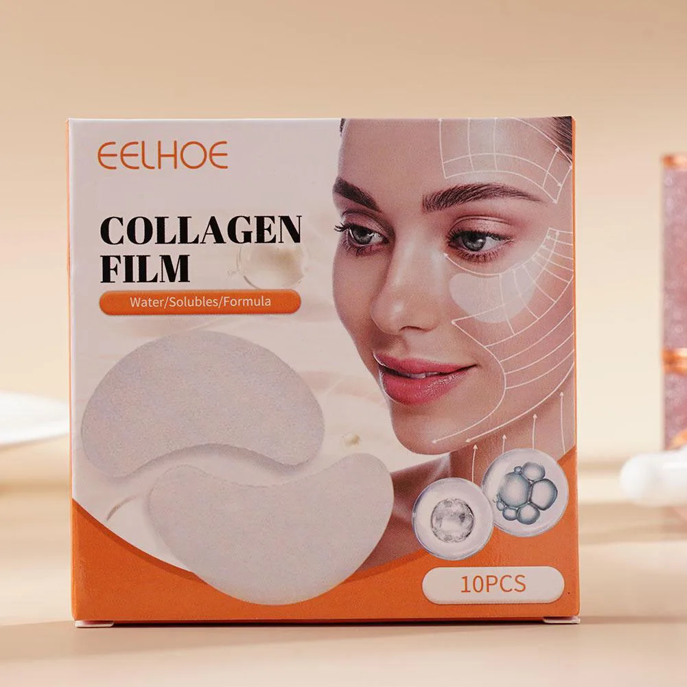 5 Paar Collageen Oplosbare Film Oogzone Masker Vitamine Patches Hyaluronzuur Hydraterende Verstevigende Gezicht Donkere Kringen Huidverzorging