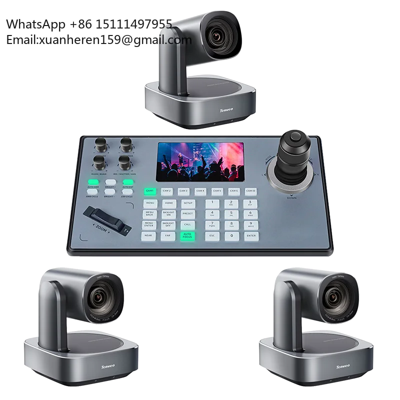 

Professional Live Streaming System AI Auto-Tracking 20X Zoom NDI PTZ Camera with Joystick Controller for Live Broadcast