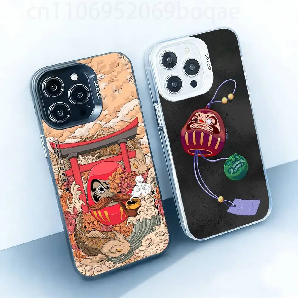 

Japanese Daruma Hard Phone Case for IPhone 17 16 15 14 13 12 11 Pro Max Plus16E X XR XS Max shockproof Full Cover