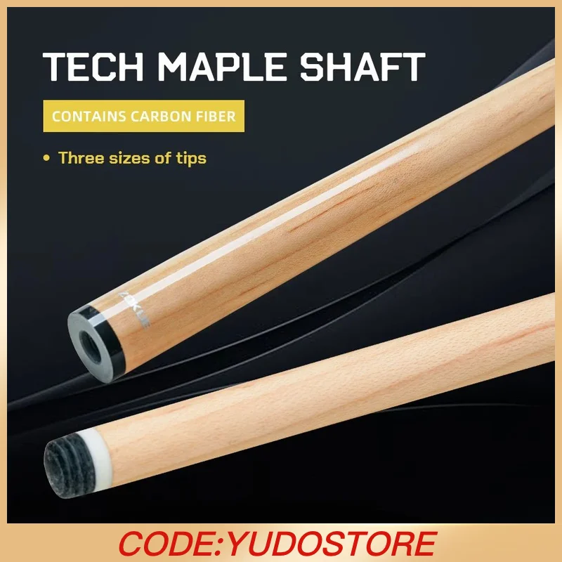 

Zokue Maple Carbon Shaft with 10.5mm/11.5/12.5mm Tip 3/8*8 Pin Joint Professional Single Shaft with Carbon Tube for Billiard Cue