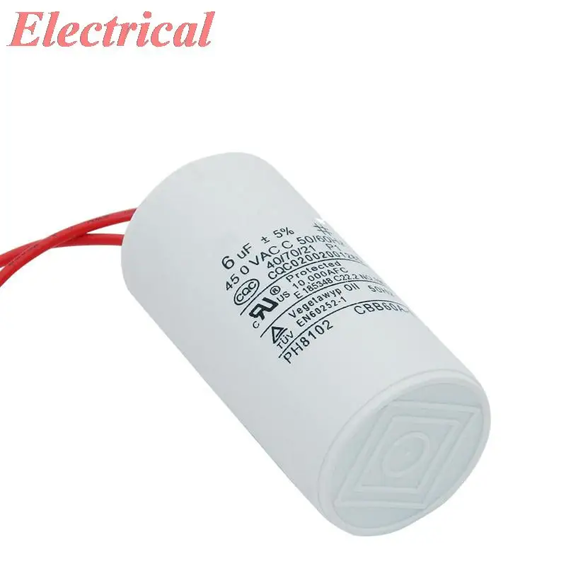 1pc Starting Capacity Of Washing Machine AC 450V 50/60Hz Polypropylene Film Motor Capacitor 4uf 5uf 6uf 10/12/14/15/16/20/25uf