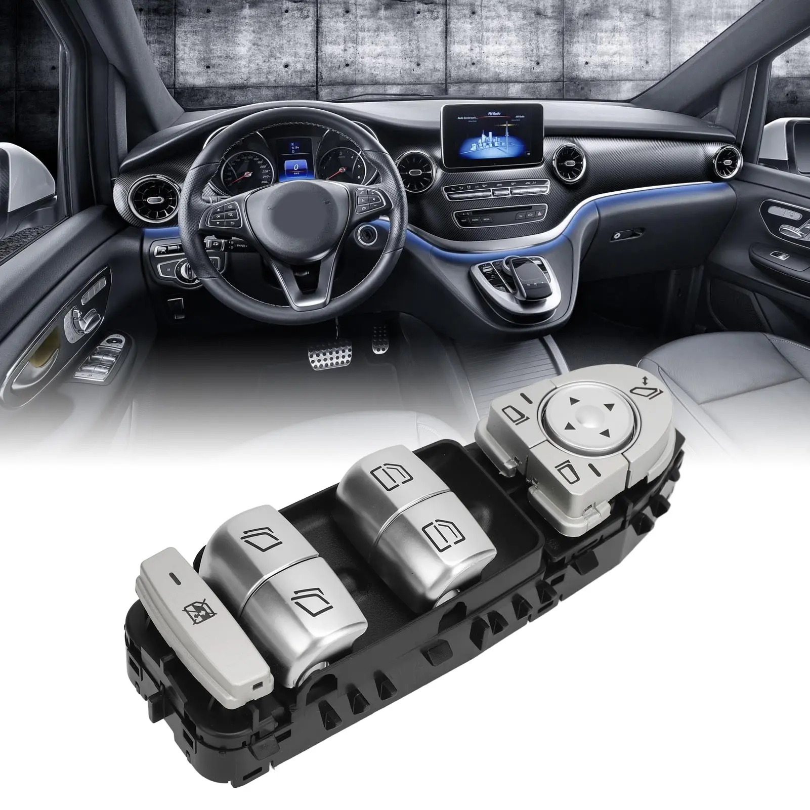 4479054303 Perfect Match  Lasting Sensitive Power Window Master Control  Easy Install  for V‑Class W447