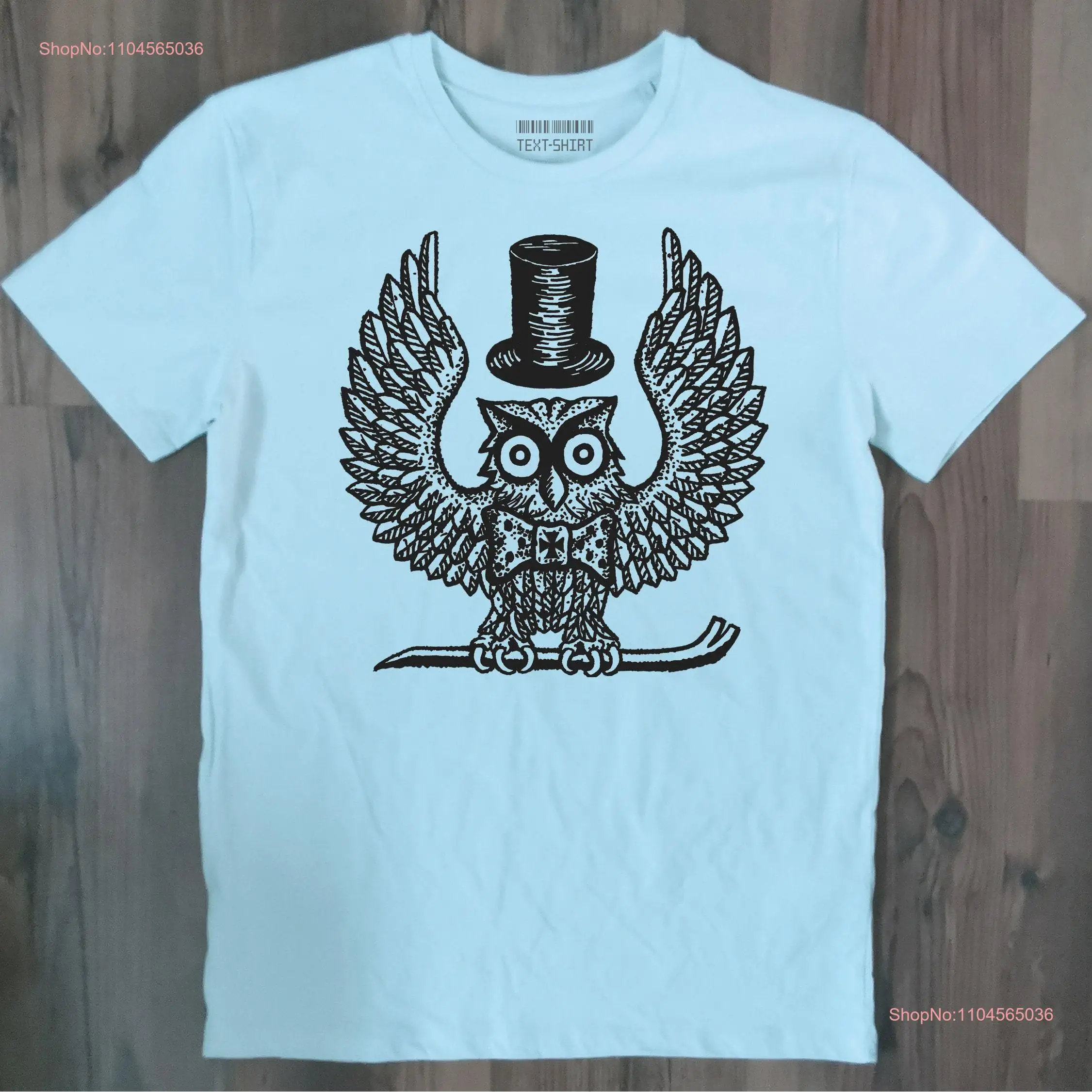 

Футболка с татуировкой в виде тюрьмы совы, русская хлопковая футболка ручной работы высокого качества с длинными или короткими рукавами