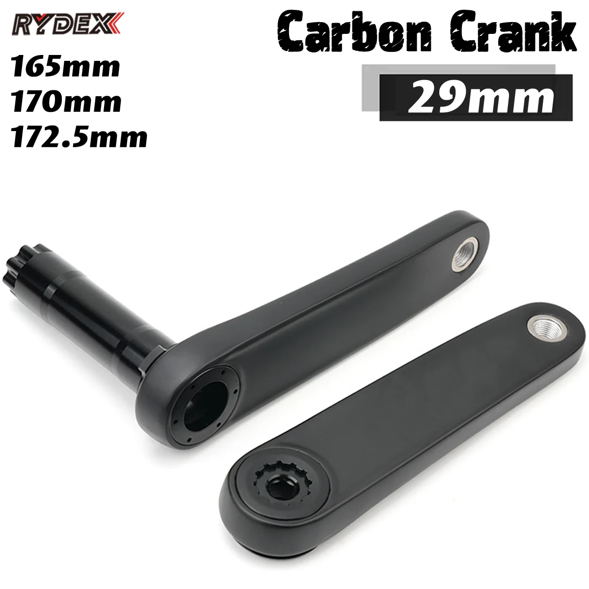 

RYDEX 165mm 170mm Road Cranks 165 Carbon Crank Arm Lightweight Crankset For Shimano Easton Spider 1-speed Bicycle Crank Set