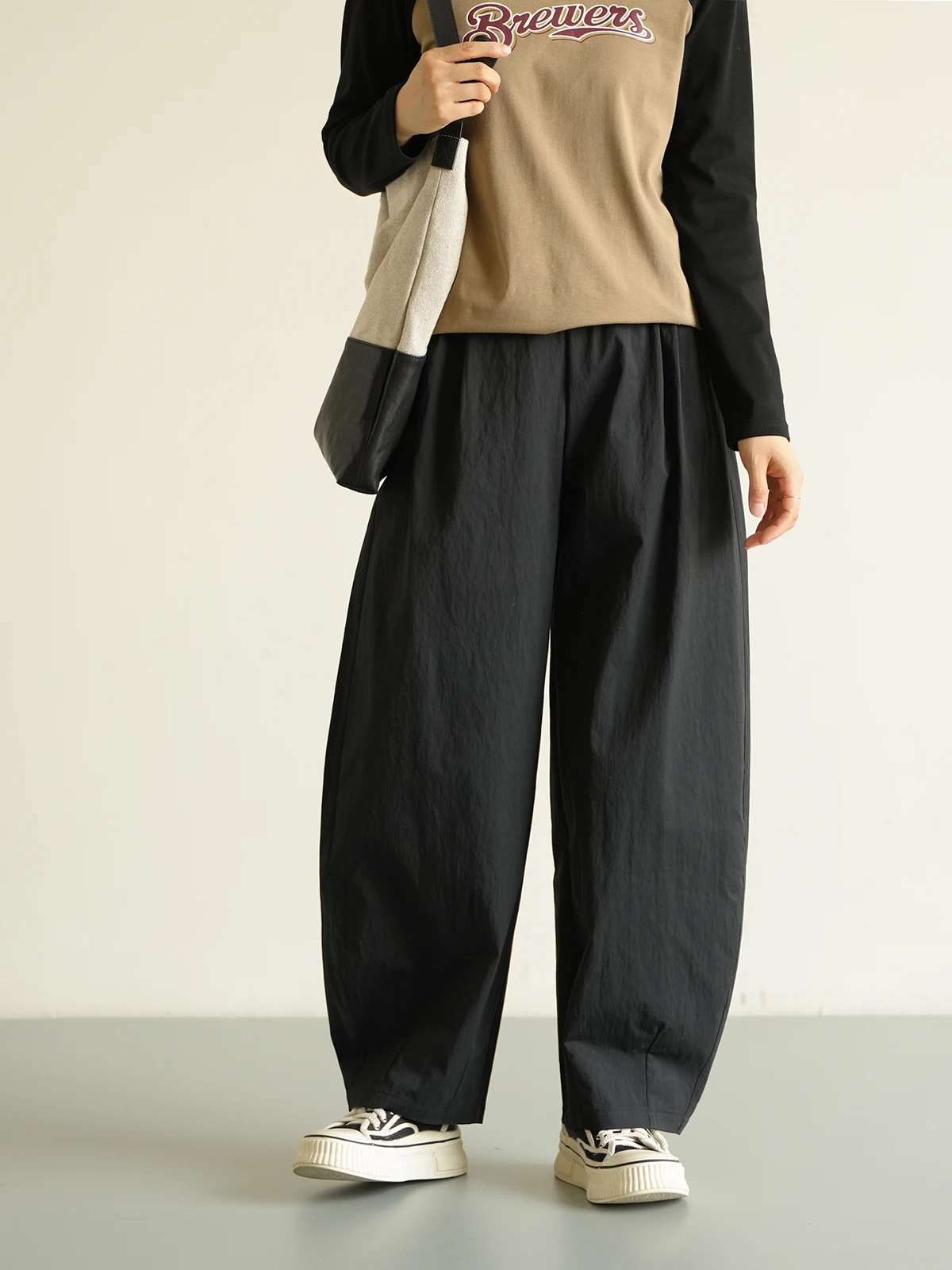 

Широкие шелковые брюки для высоких женщин с высокой талией, повседневные, весна-осень, модные