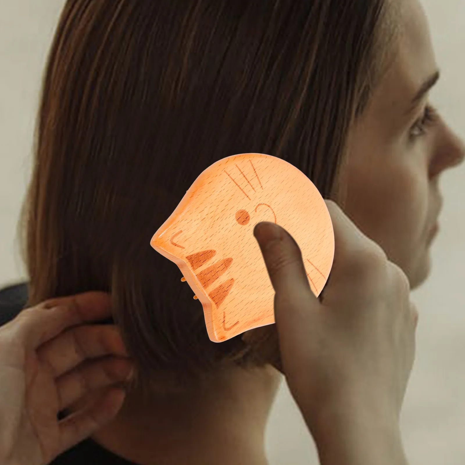 

Air Bag Comb for Women Detangling Brush Styling Tool Paddle Massage Ergonomic Handle Durable Cartoon Design Cute Hair Brush