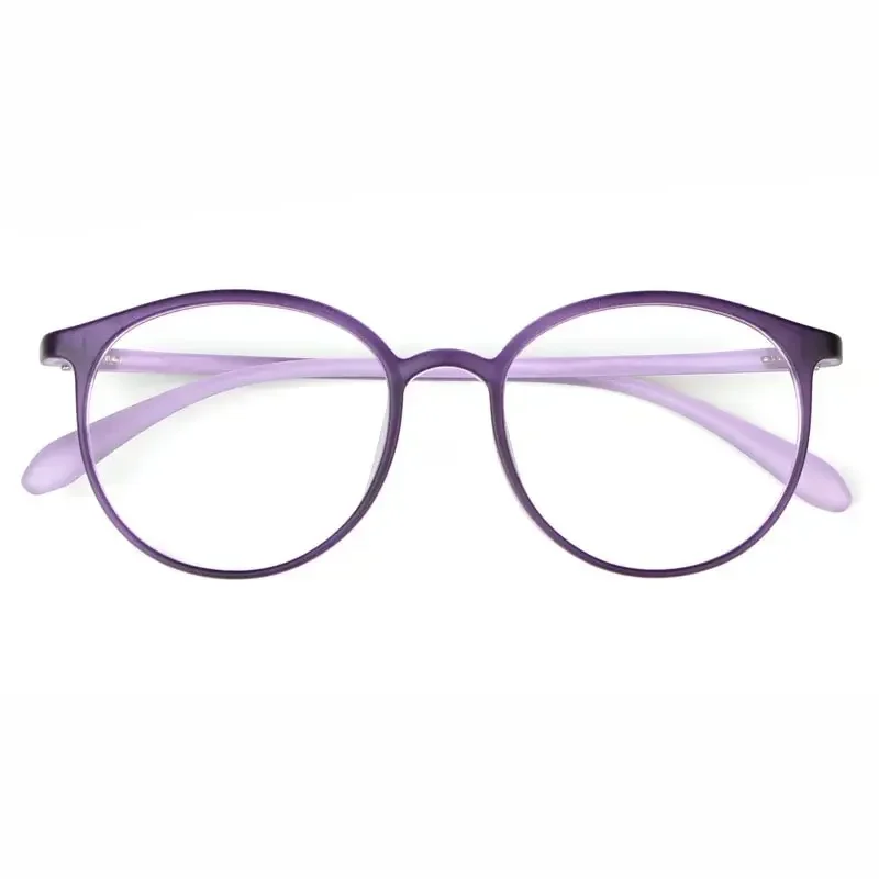 Ultralight Anti Blue Light Reading Glasses Women Fashion Elegant Purple Round Presbyopia Glasses Anti-fatigue Glasses Magnifier