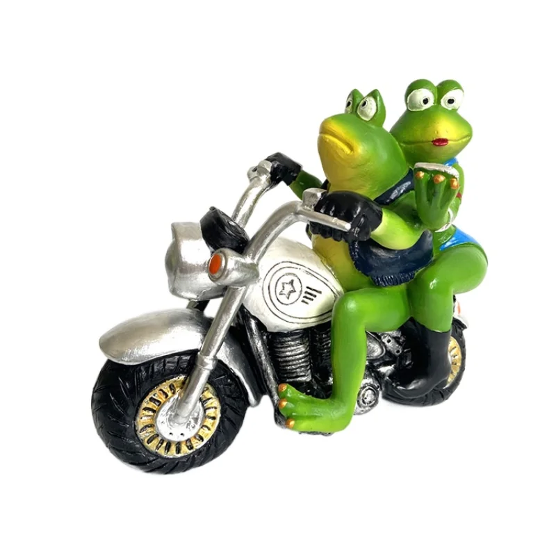 

Nordic Abstract Light Motorcycle Resin Craft Ornaments Cartoon Animal Cowboy Frog Sculpture Birthday Gift Countertop Decoration