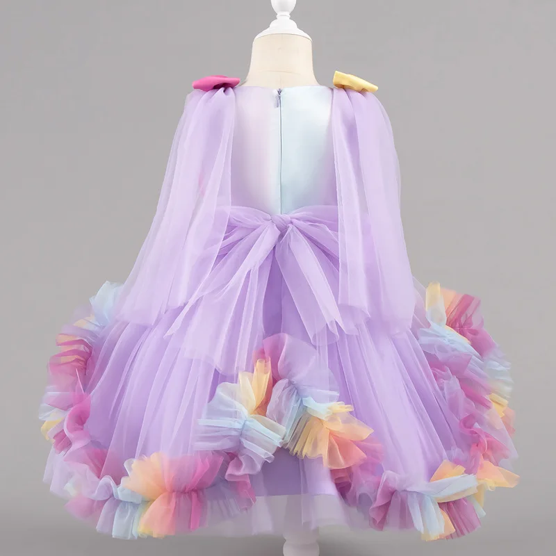 Custom light luxury dress women wedding guest gown girls wedding gown birthday party pageant butterfly applique tulle ball gown