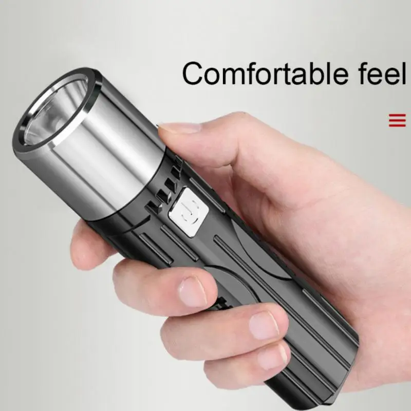 Mini Led Flashlight Built In Battery Zoom Focus Torch Lamp Super Bright Light Adjustable 3 Mode Penlight Waterproof Led Light