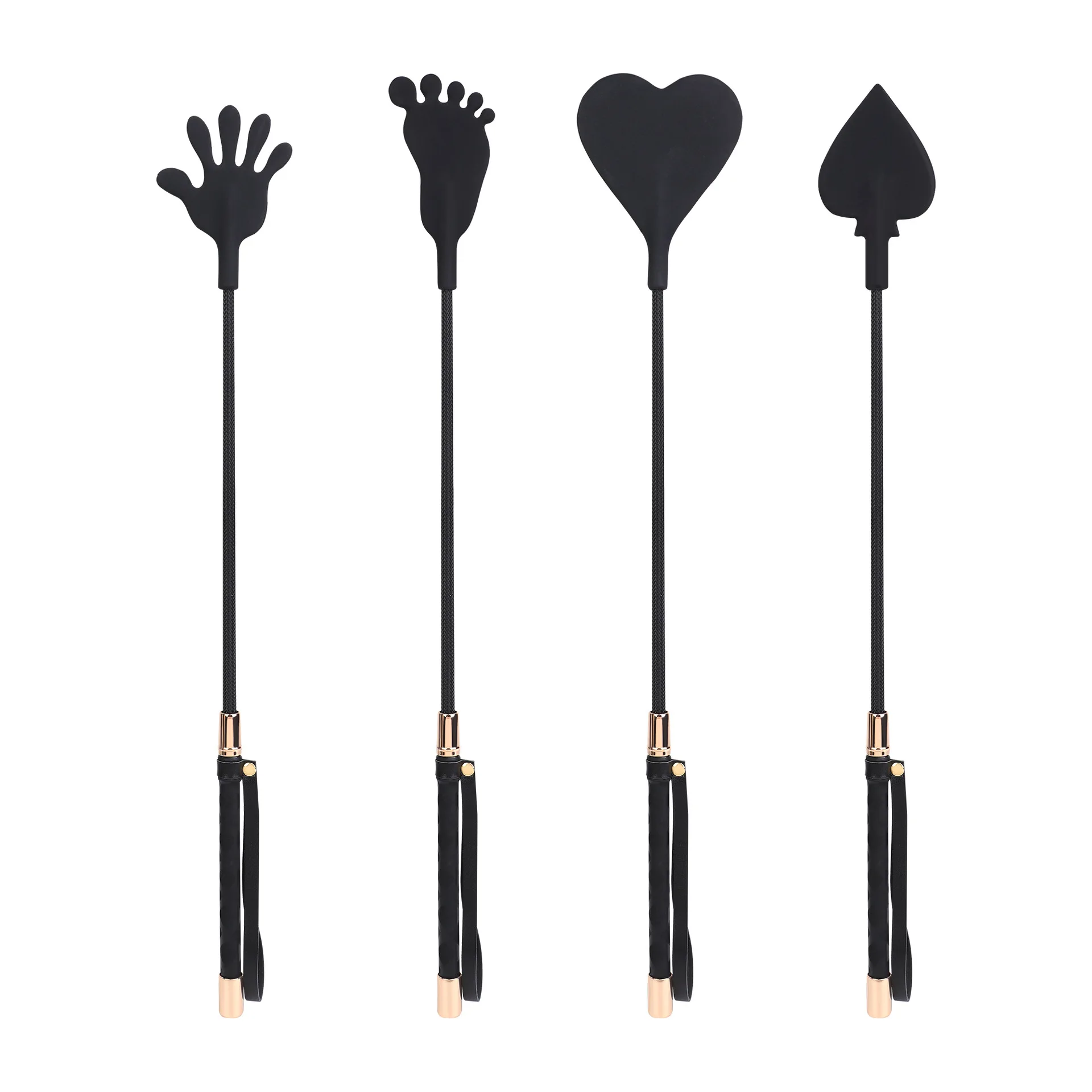 سوط حصان من السيليكون مصنوع من جلد البولي يوريثان مقاس 52 سم - مضرب فروسية لركوب الفروسية، وتدابير محاصيل ركوب الخيل #4