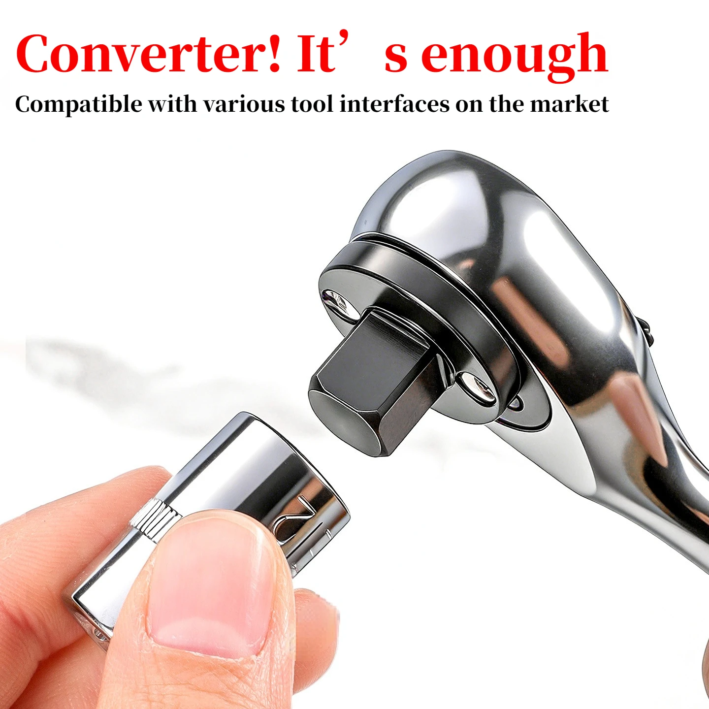4Pcs Heavy Duty Impact Socket Adapter Set, 1/4-3/8,3/8-1/2,1/2-3/4,3/4-1 Ratchet Drive Reducer