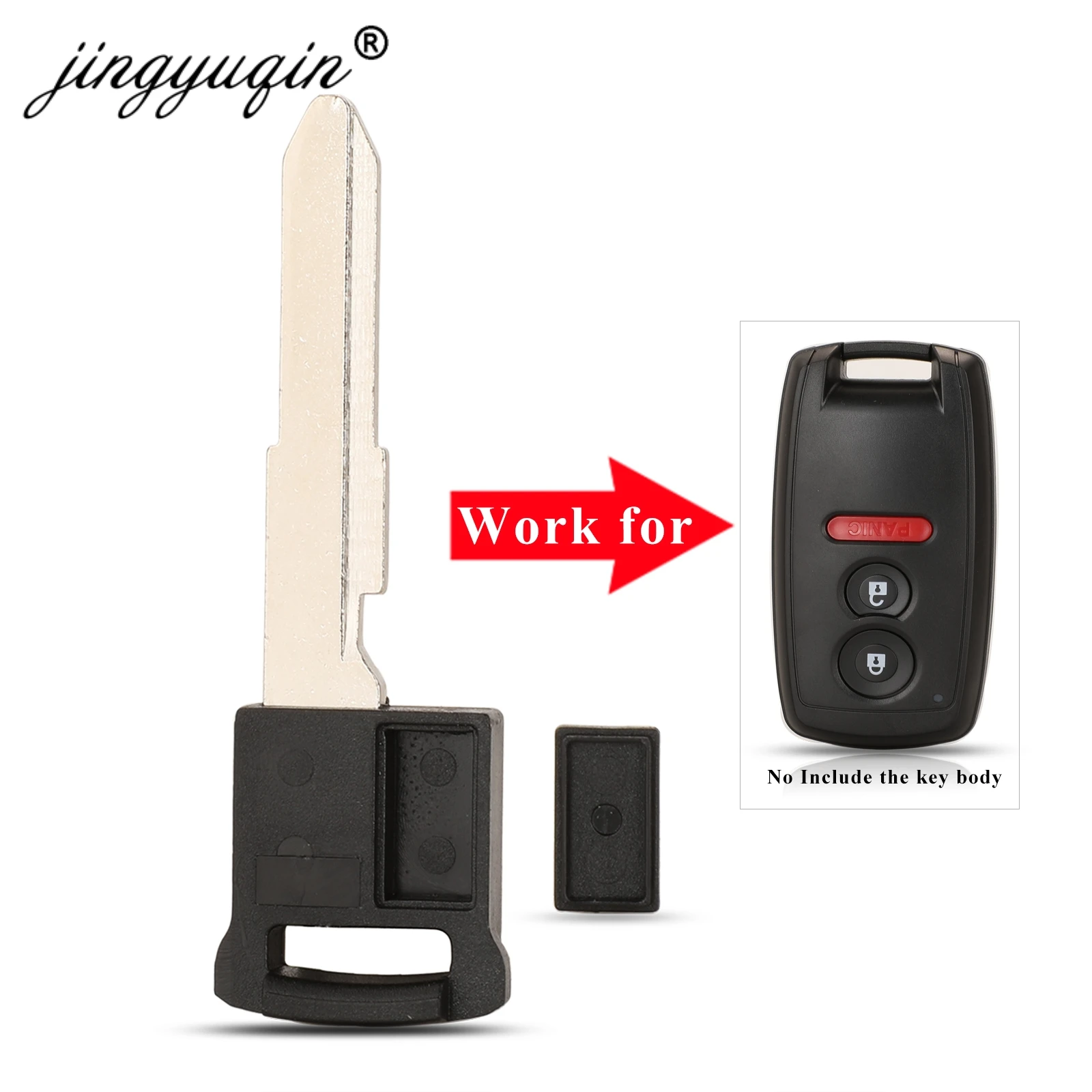 

jingyuqin New Smart Card Insert Small Key Blade For Suzuki Swift SX4 Grand Vitara Remote Car Key Uncut Blank Replacement