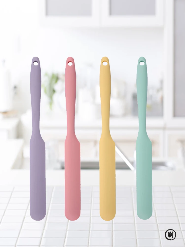 All-in-one Silicone Cream Scraper Food Grade Heat-resistant Cake Spatula Baking Tool