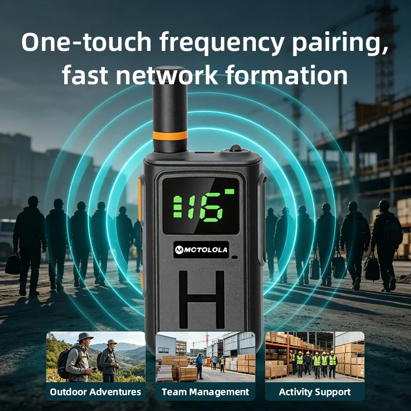MOTOLOLA UHF Mini walkie talkie With Usb Charging Lcd Display for Outdoor Restaurant Property Security Patrol Car intercom