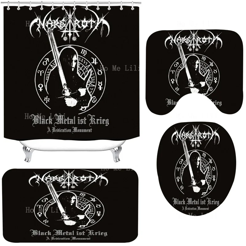 Music Album Black Metal Ist Krieg: A Dedication Monument Shower Curtain Sets With Rugs