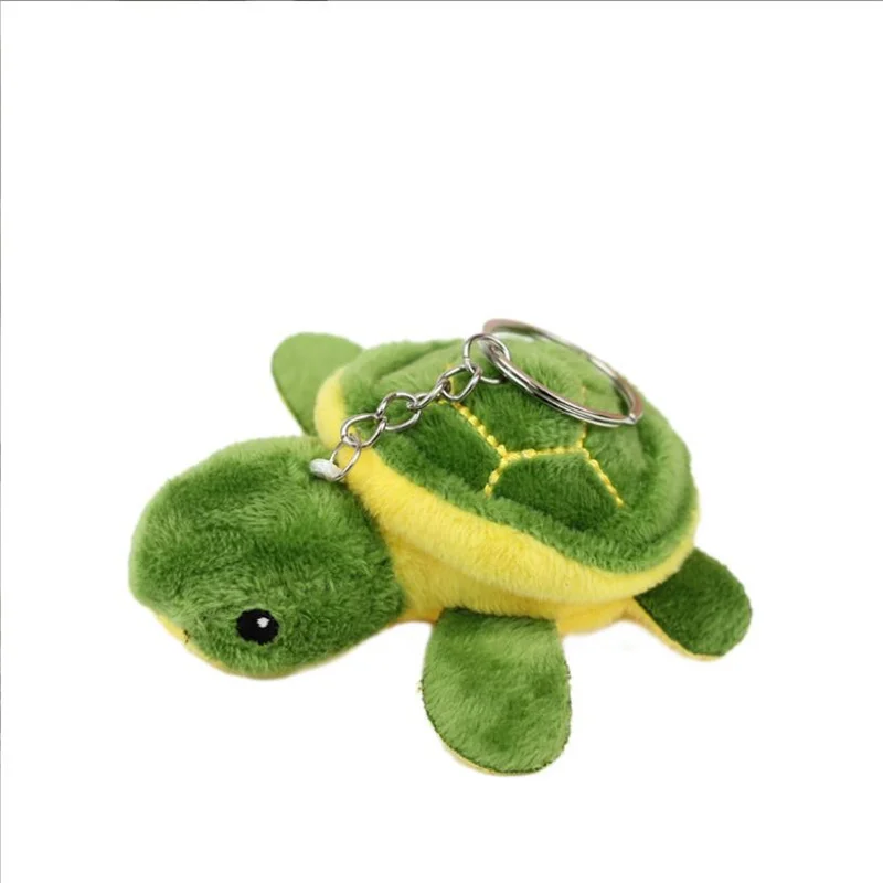 1PCS Cartoon Mini Turtle Plush Toy Tortoise Doll Backpack Keychain Pendant Throwing Catcher Doll 9CM