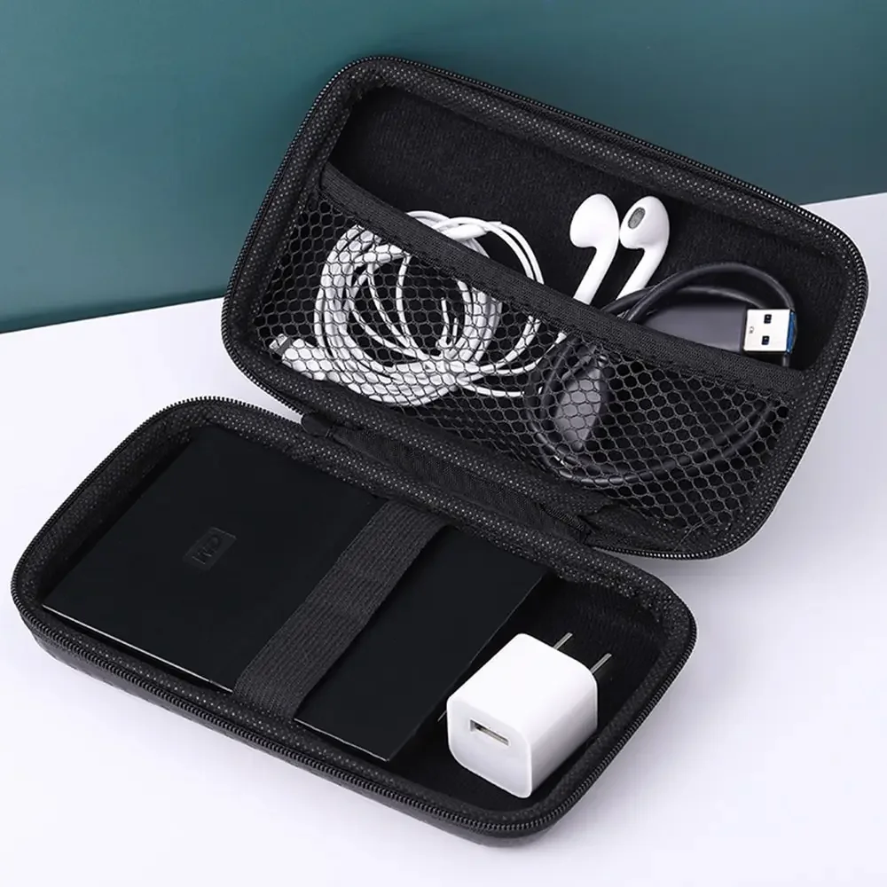 Multi-functional Zipper Pouch for USB Cable & U Disk - Protective Storage Organizer, Mini Hard Drive, Foldable Travel Bag